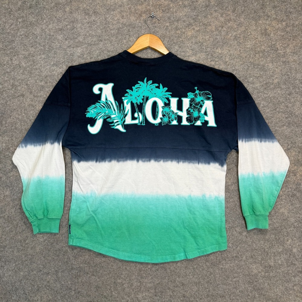 Aloha Hawaiian Spirit Jersey Adult Small Tropical Colorblock Blue Green Beach